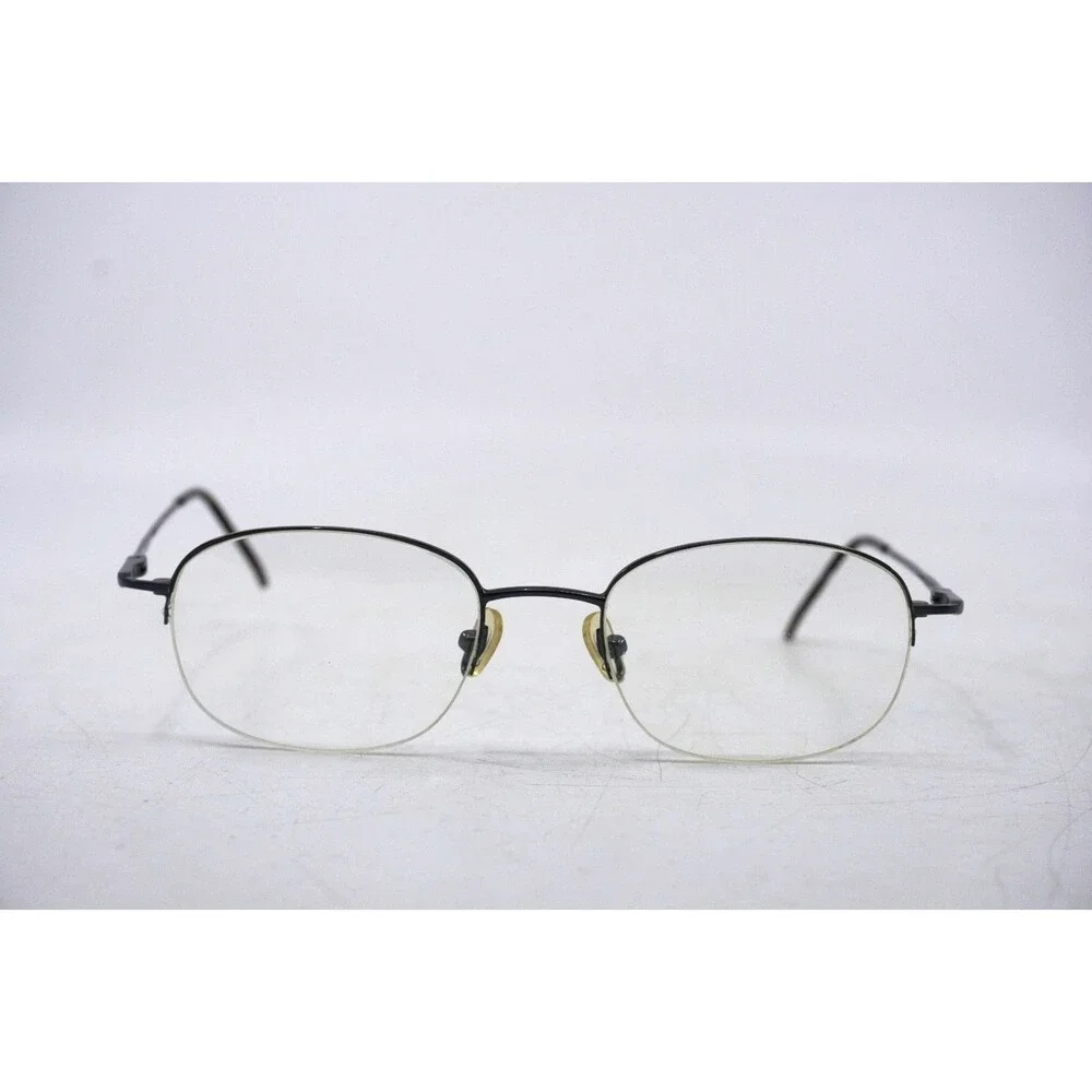 Harley Davidson Half Rim Eyeglasses Frame HD 215 Black Metal 50-19-135 2003 HD
